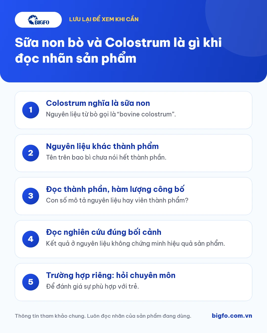 Tóm tắt: Sữa non bò và Colostrum là gì khi đọc nhãn sản phẩm